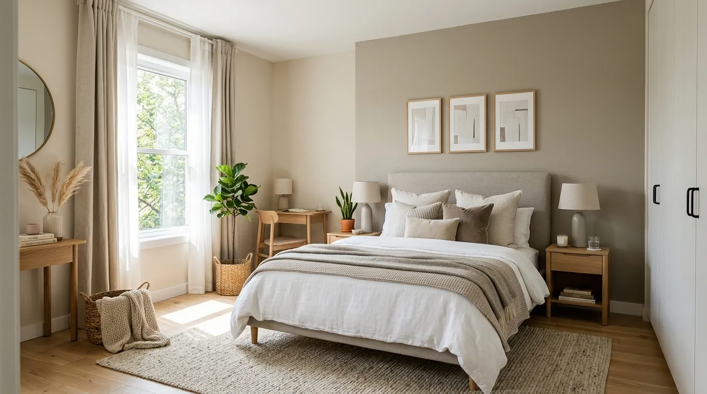 guest room decorating ideas on a budget Neutral Colour Palette