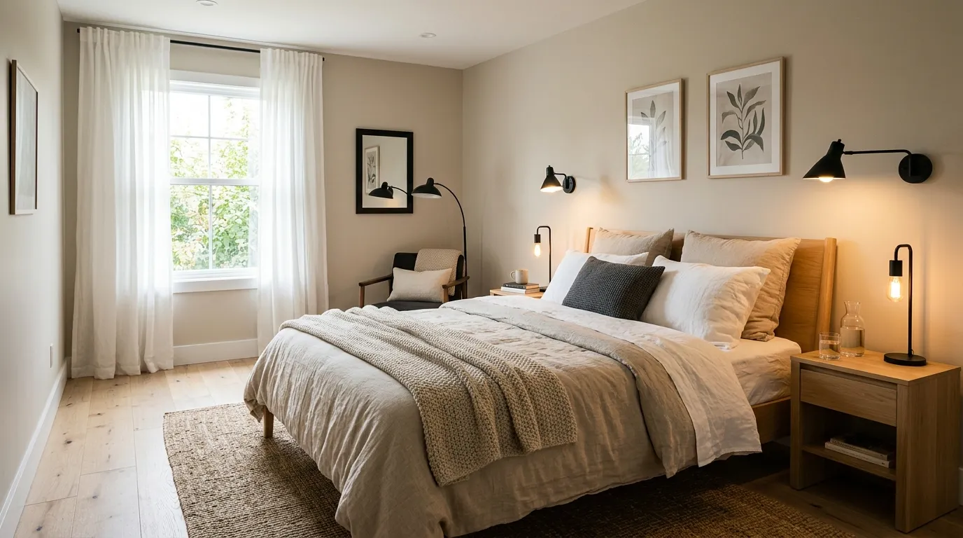 guest room decorating ideas on a budget Soft Ambient Lighting