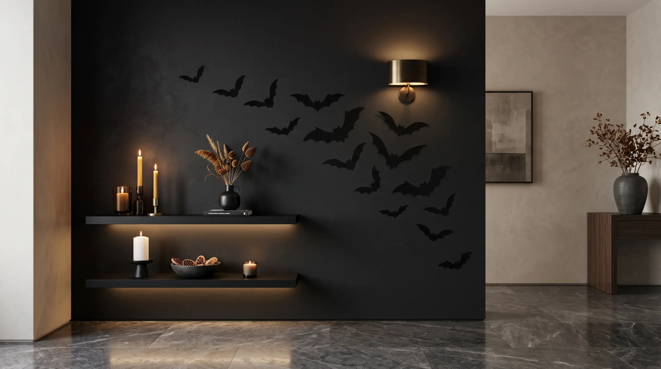 halloween backgrounds Black Bat Wall
