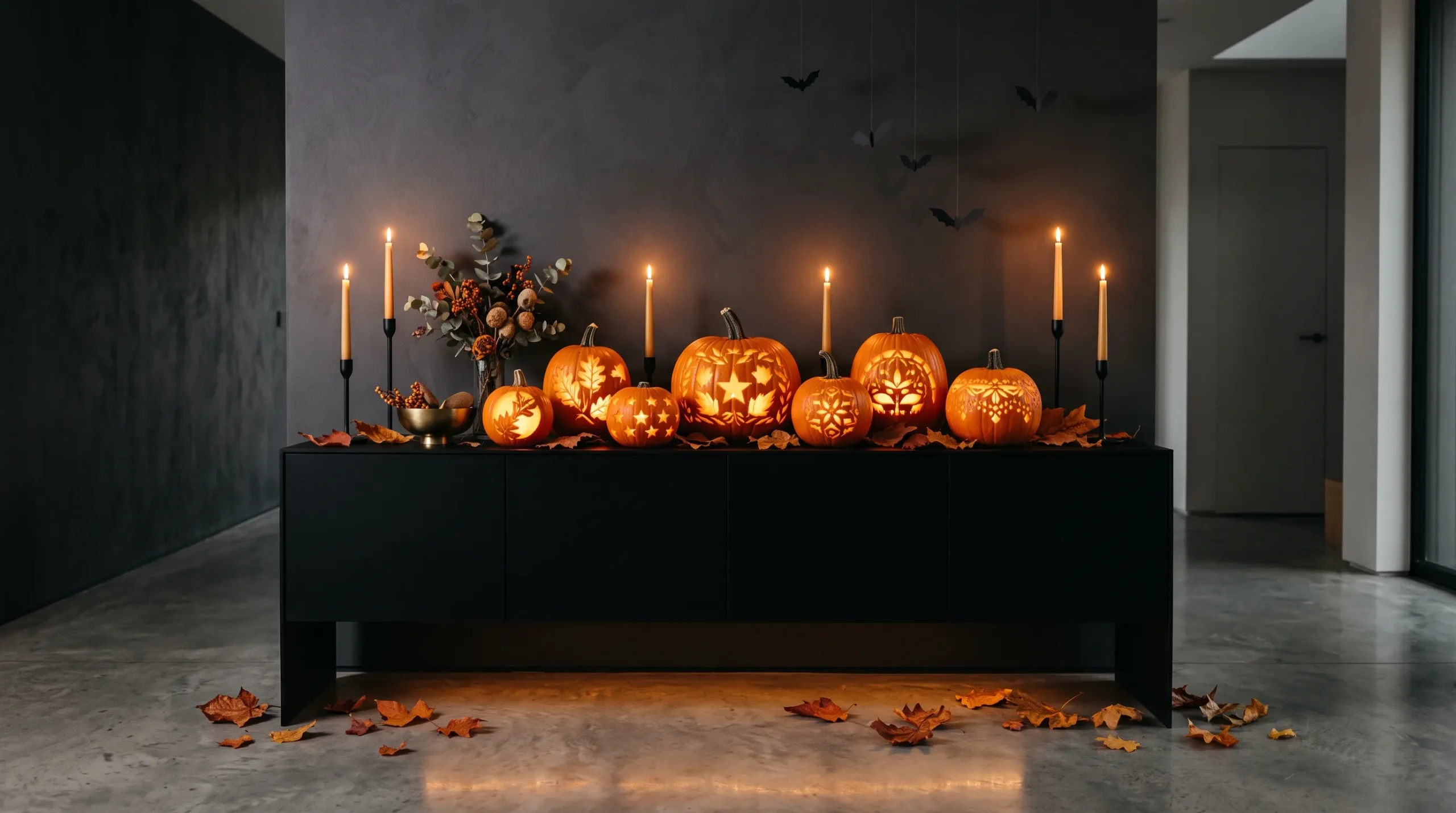 halloween backgrounds Glowing Pumpkins