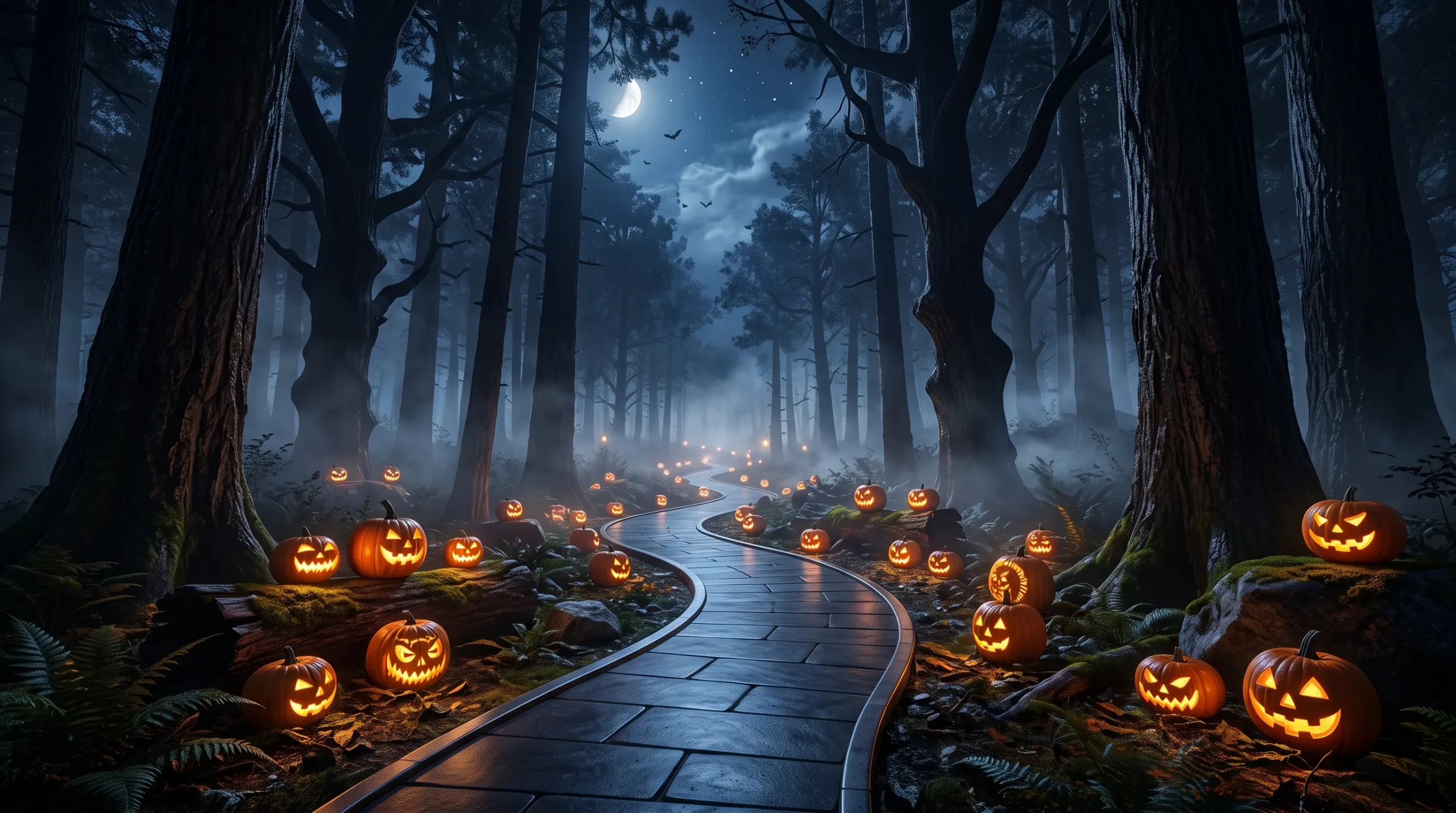 halloween backgrounds Mystic Forest