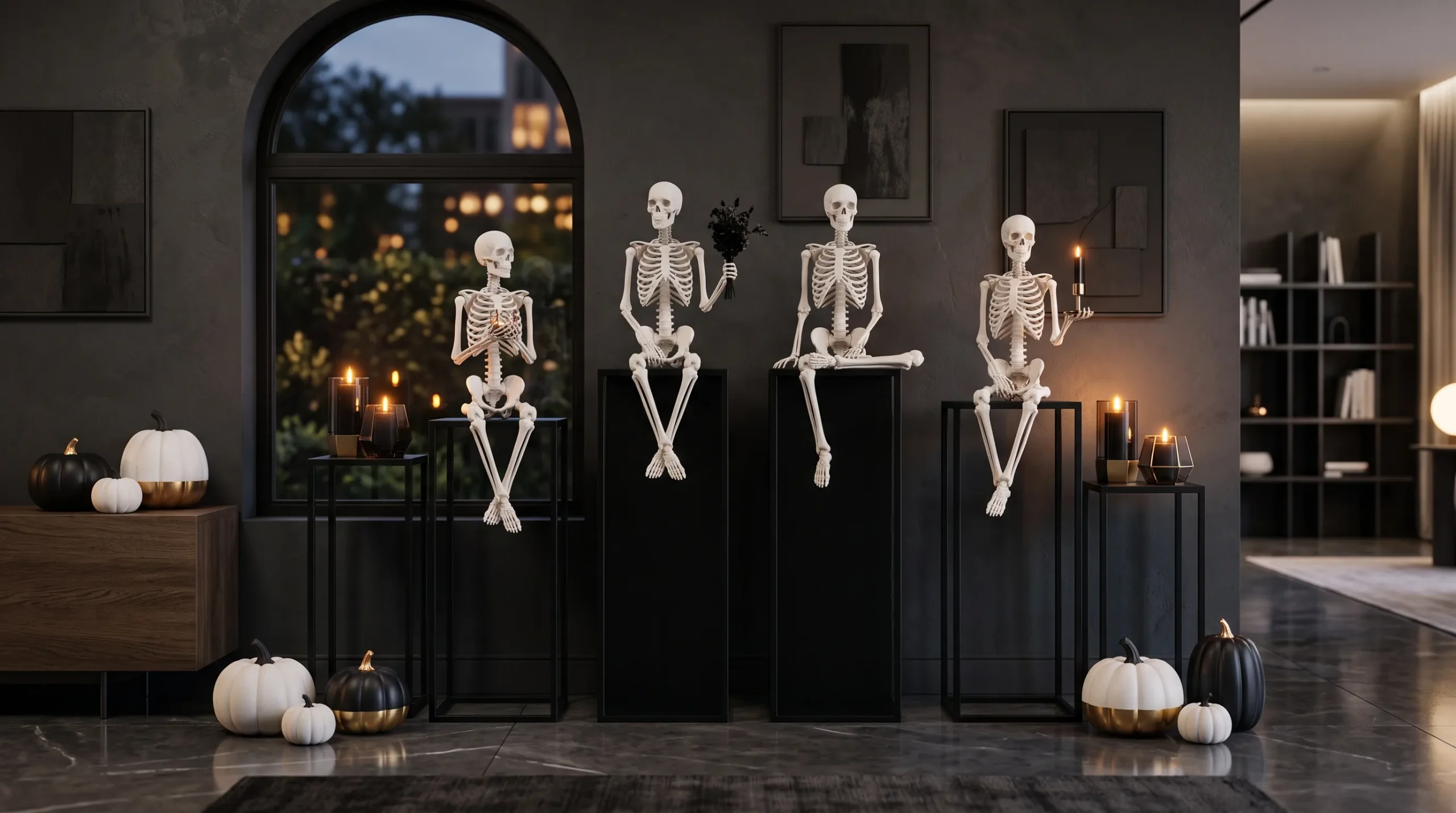 halloween backgrounds Skeleton Chic
