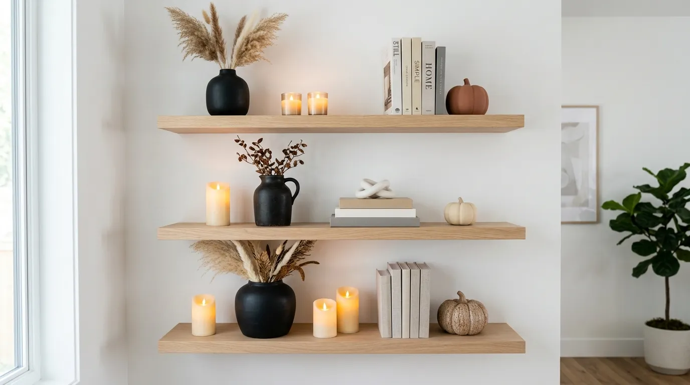 modern lantern Halloween corner display