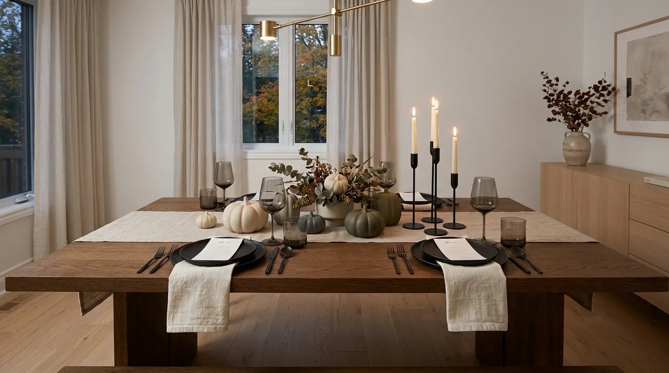 elegant Halloween candle centerpiece display