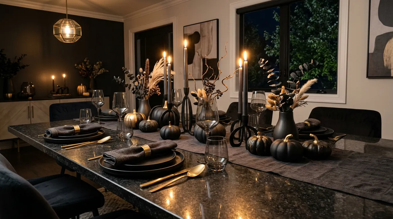 halloween party themes Gothic Tablescape