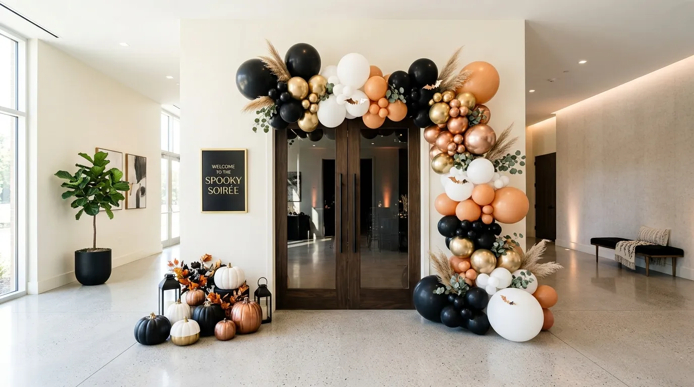 halloween party themes Modern Balloon Arch