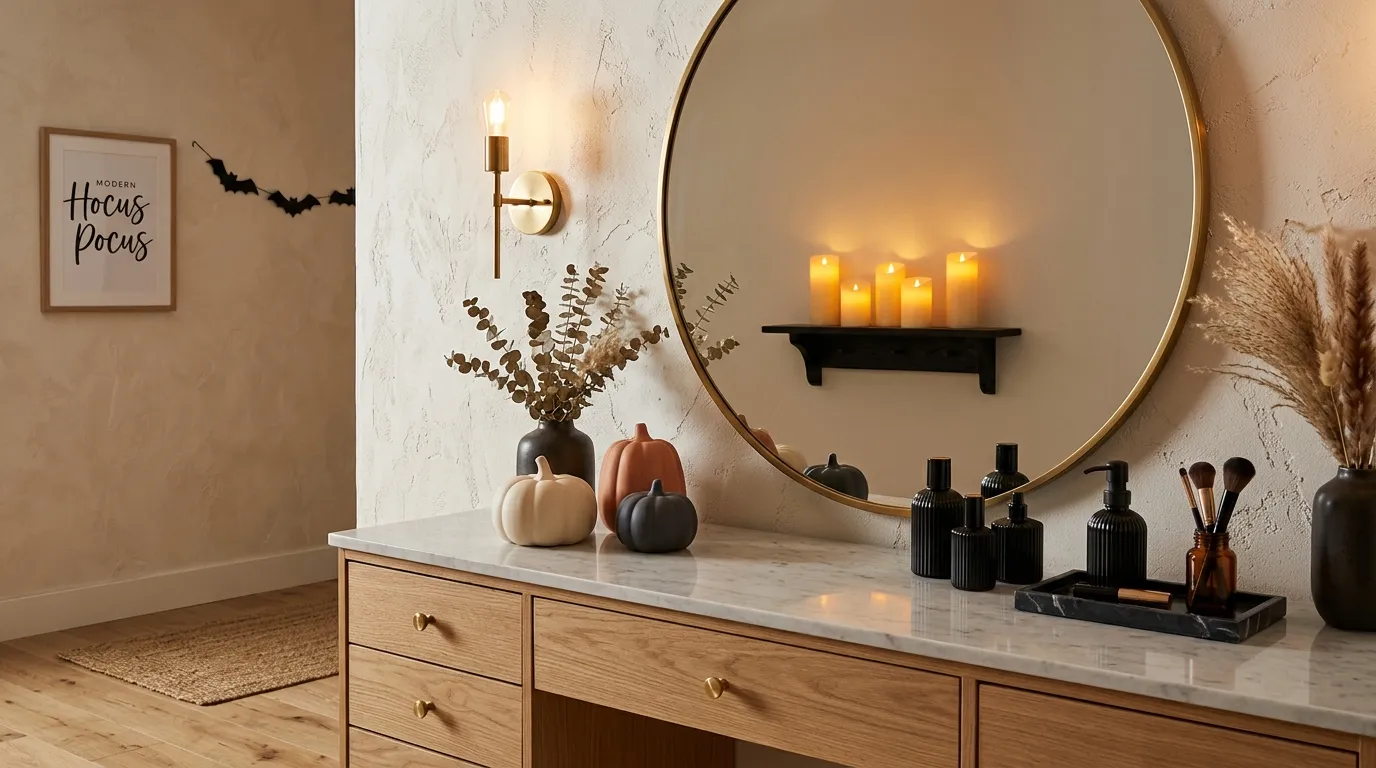 Halloween room decor Mirror Candle Styling