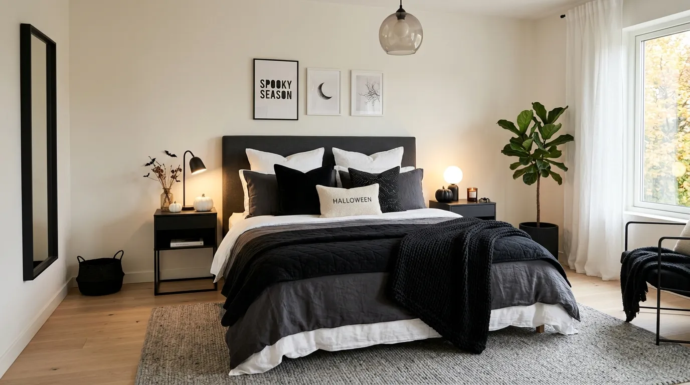 Halloween room decor Monochrome Bedding