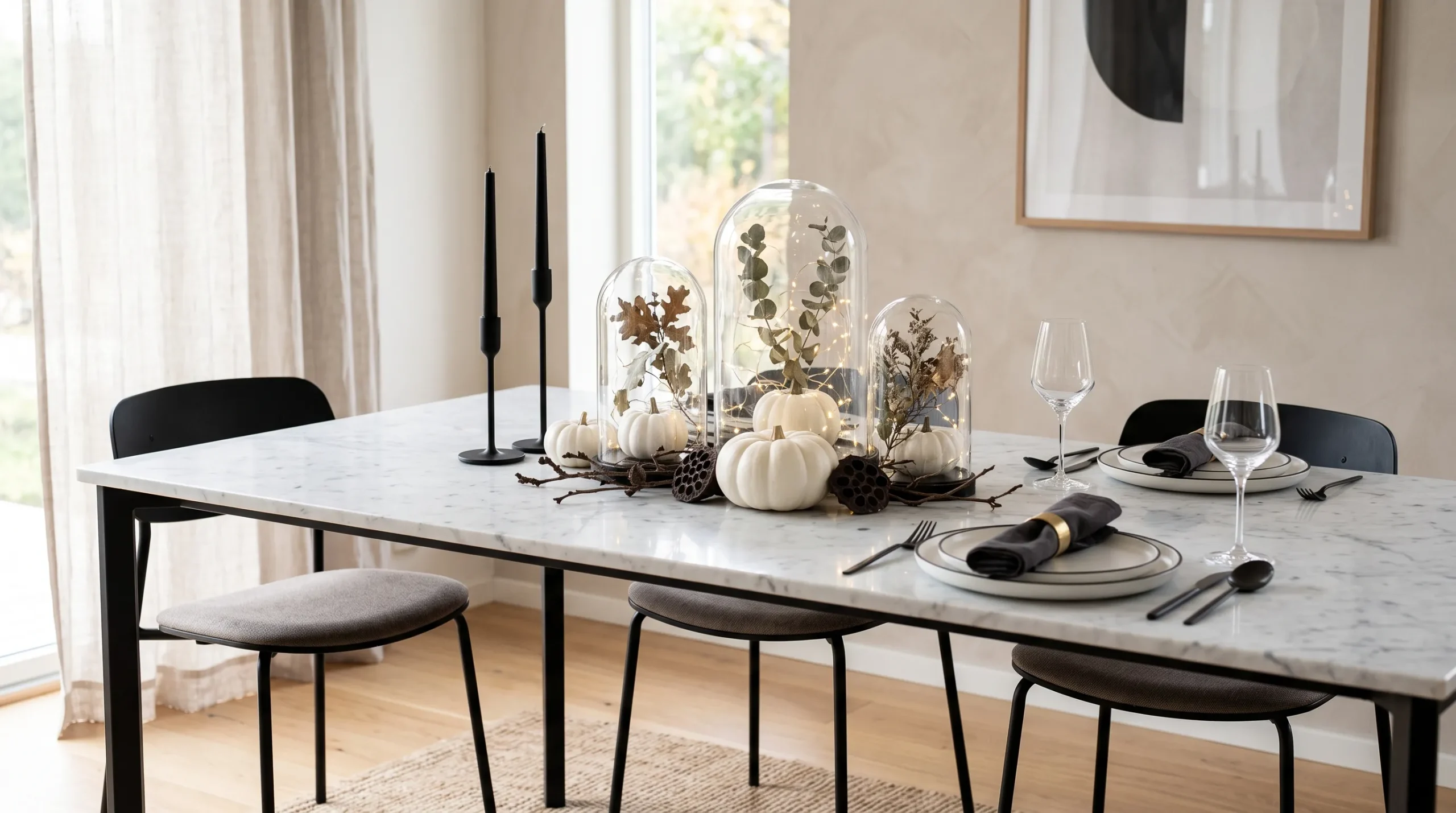 halloween table centerpiece ideas Layered Serving Trays