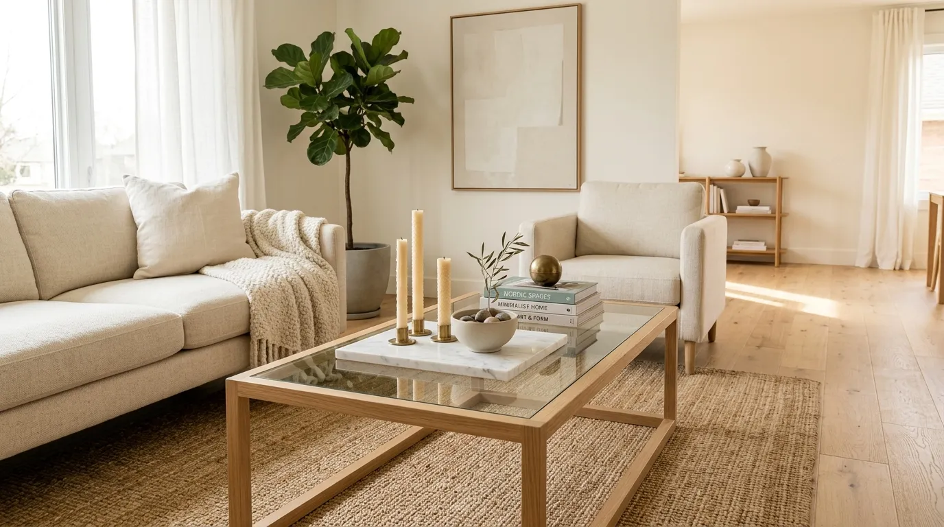 how to style a modern coffee table Marble Tray