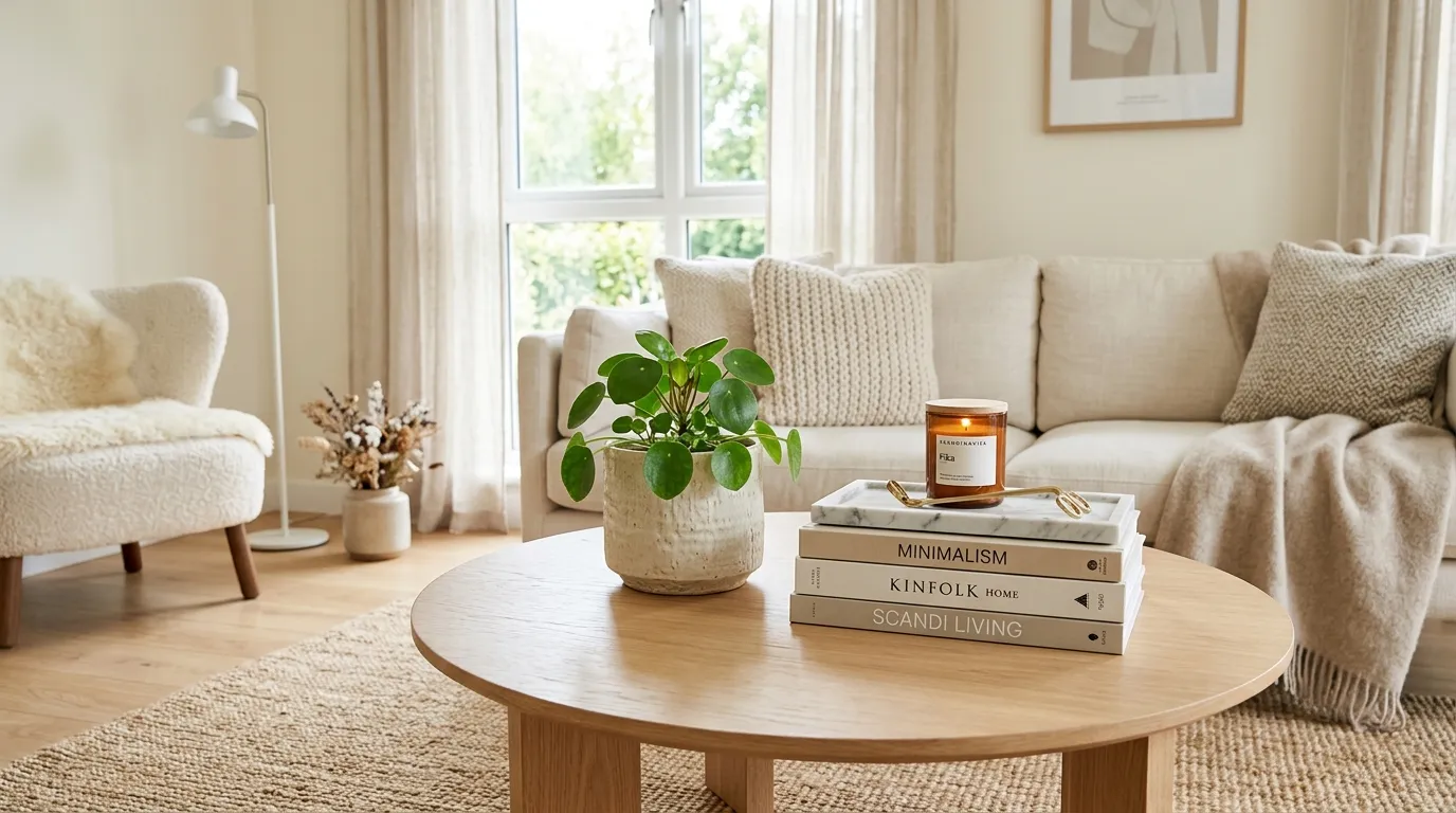 how to style a modern coffee table Natural Greenery