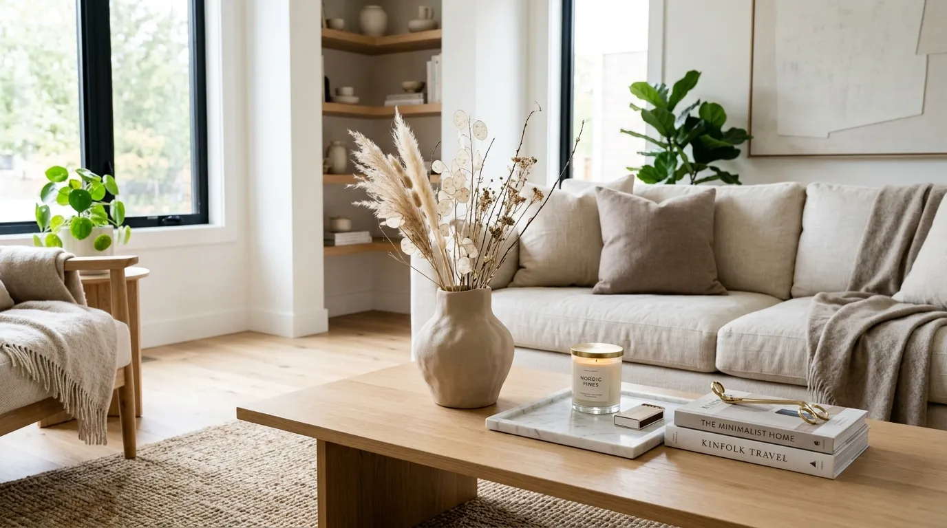 how to style a modern coffee table Sculptural Vase