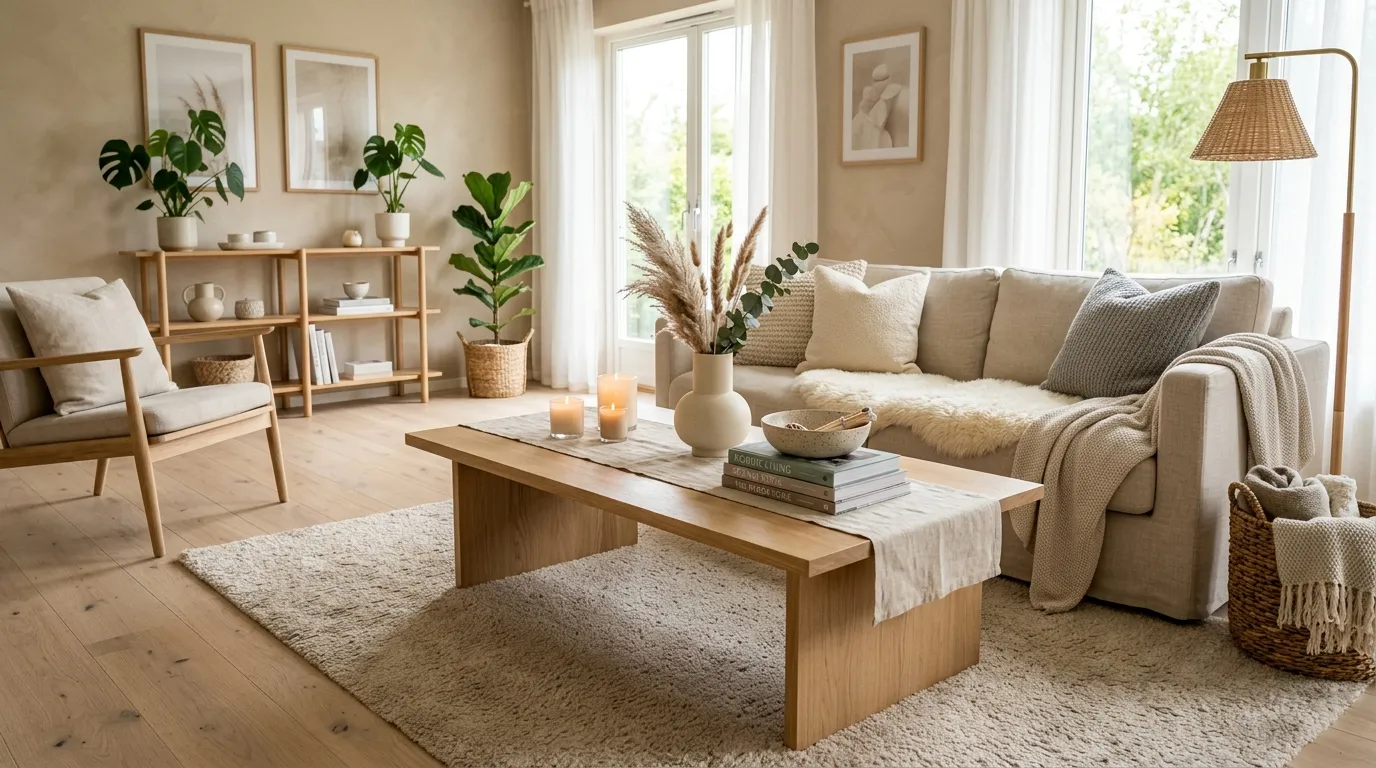 how to style a modern coffee table Soft Linen Accents