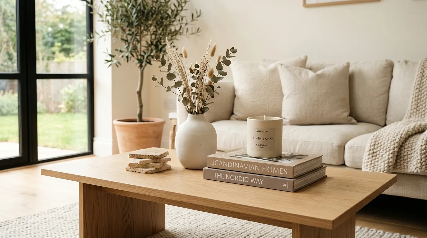 how to style a modern coffee table Textured Coasters