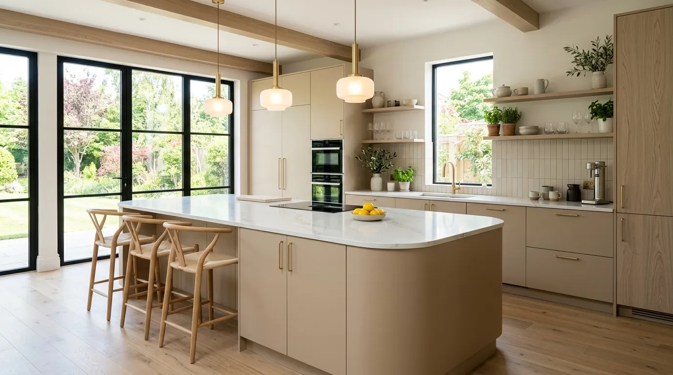 kitchen island inspiration Curved Island Shape