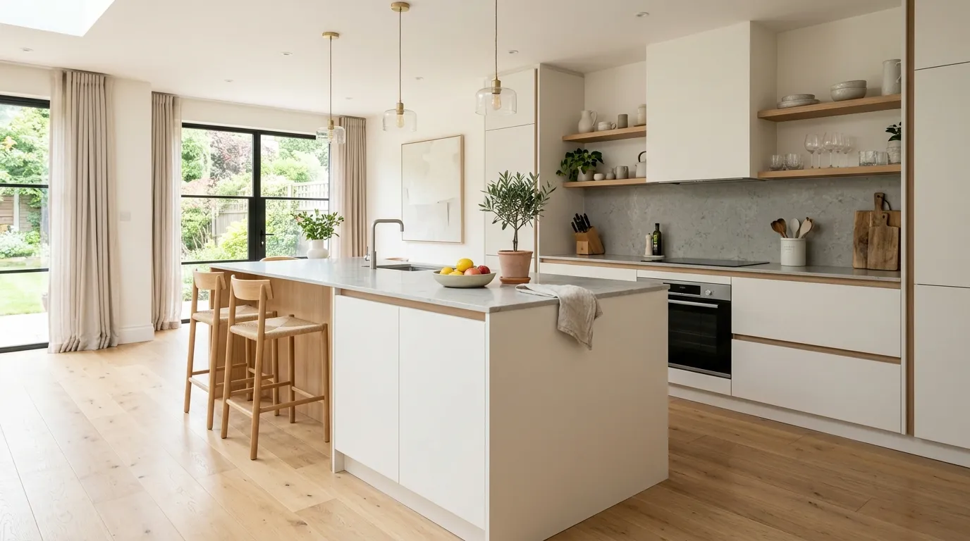 kitchen island inspiration Minimalist Color Palette