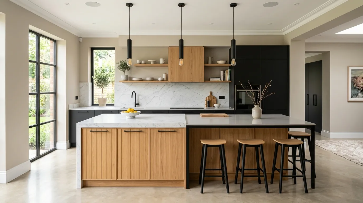kitchen island inspiration Mixed Material Design
