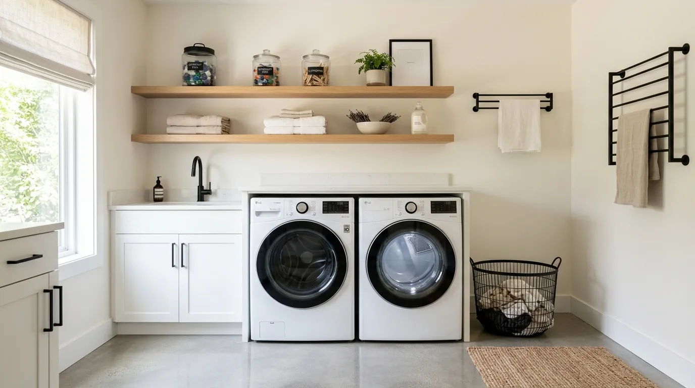 laundry room makeover on a budget Decorative Glass Jars