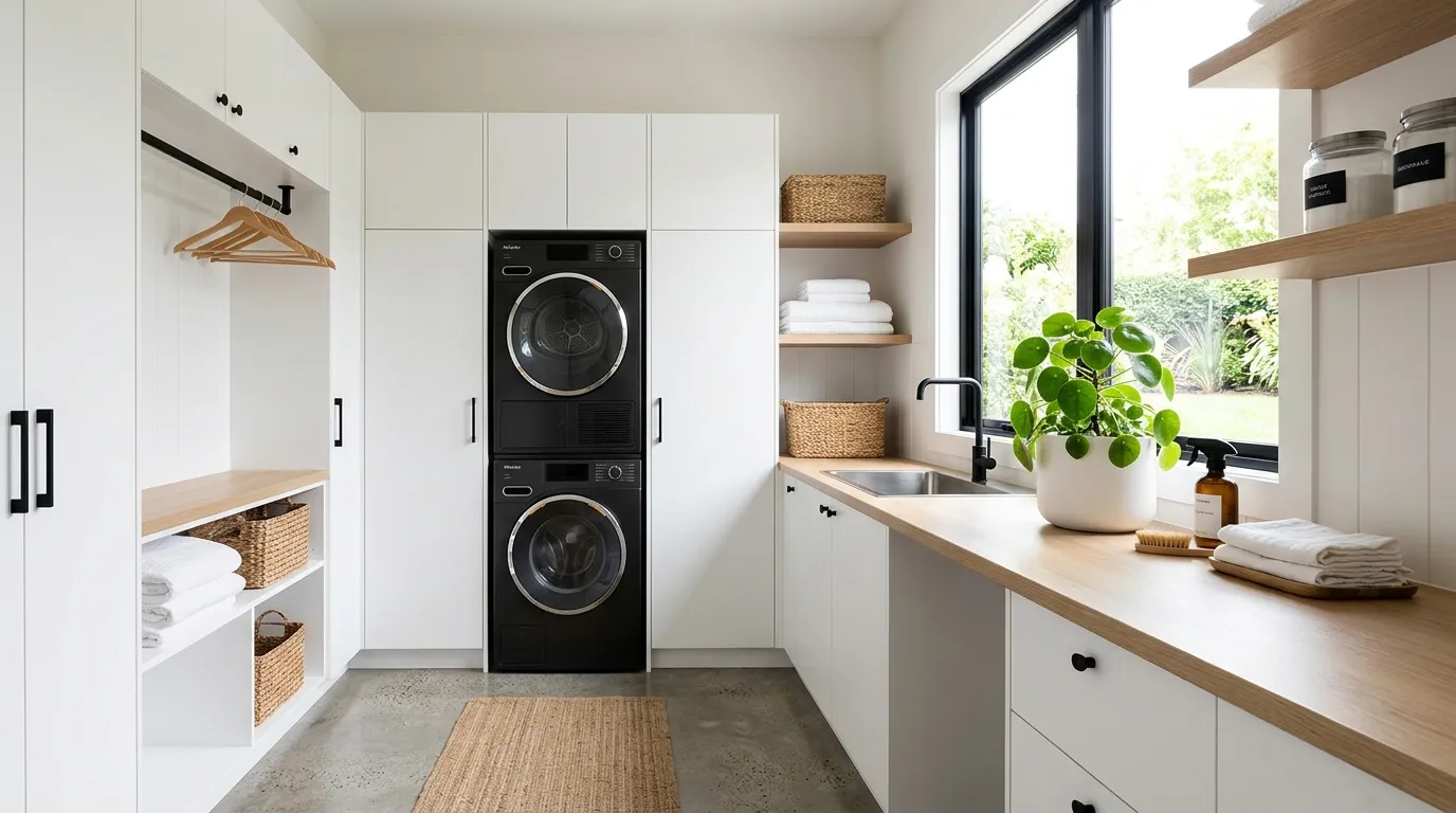 laundry room makeover on a budget Green Plant Accent