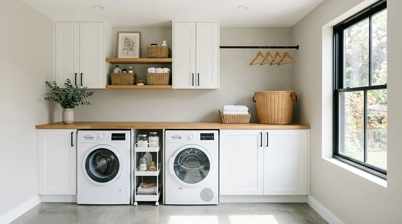 laundry room makeover on a budget Slim Rolling Cart