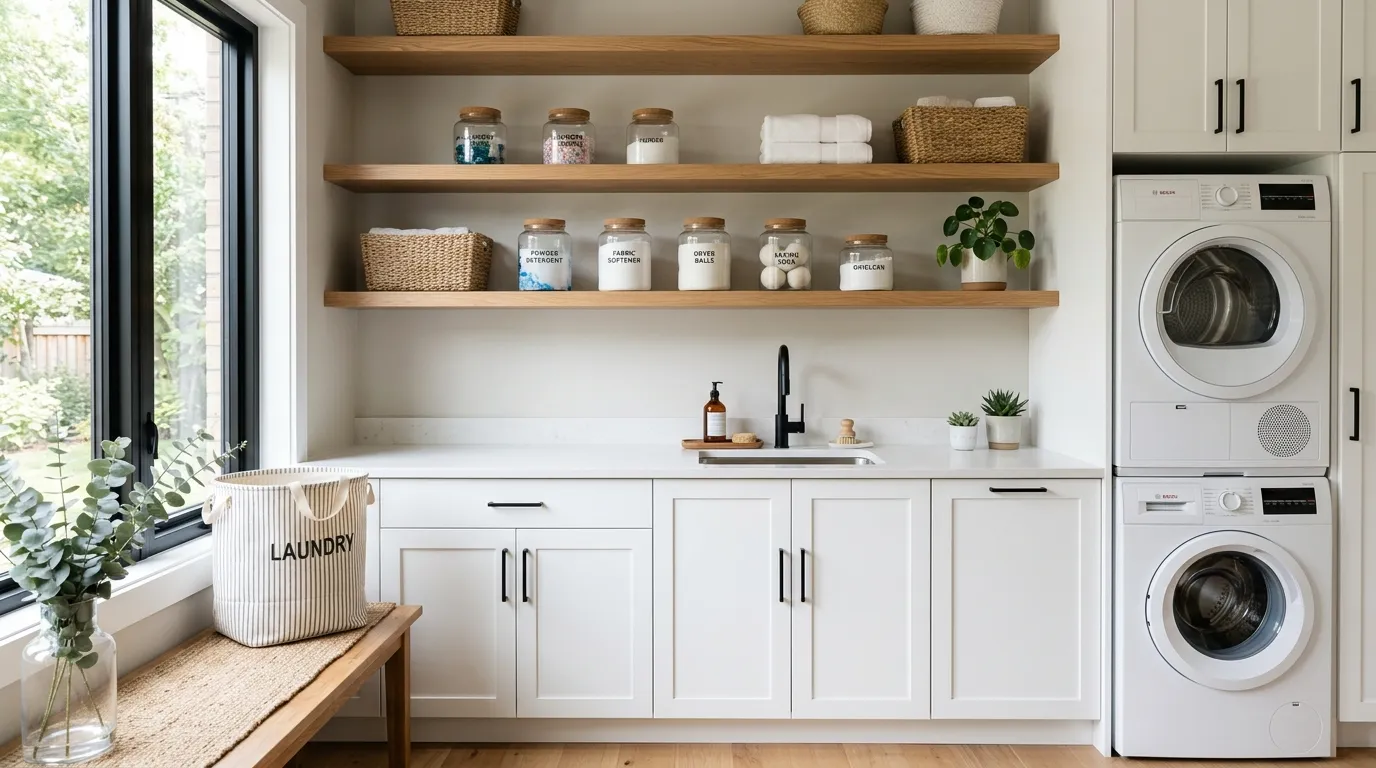 laundry room organization ideas Glass Jar Display