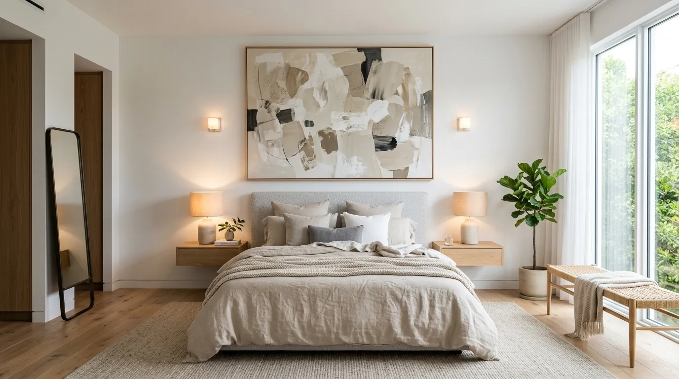 modern bedroom aesthetic ideas Minimal Wall Art