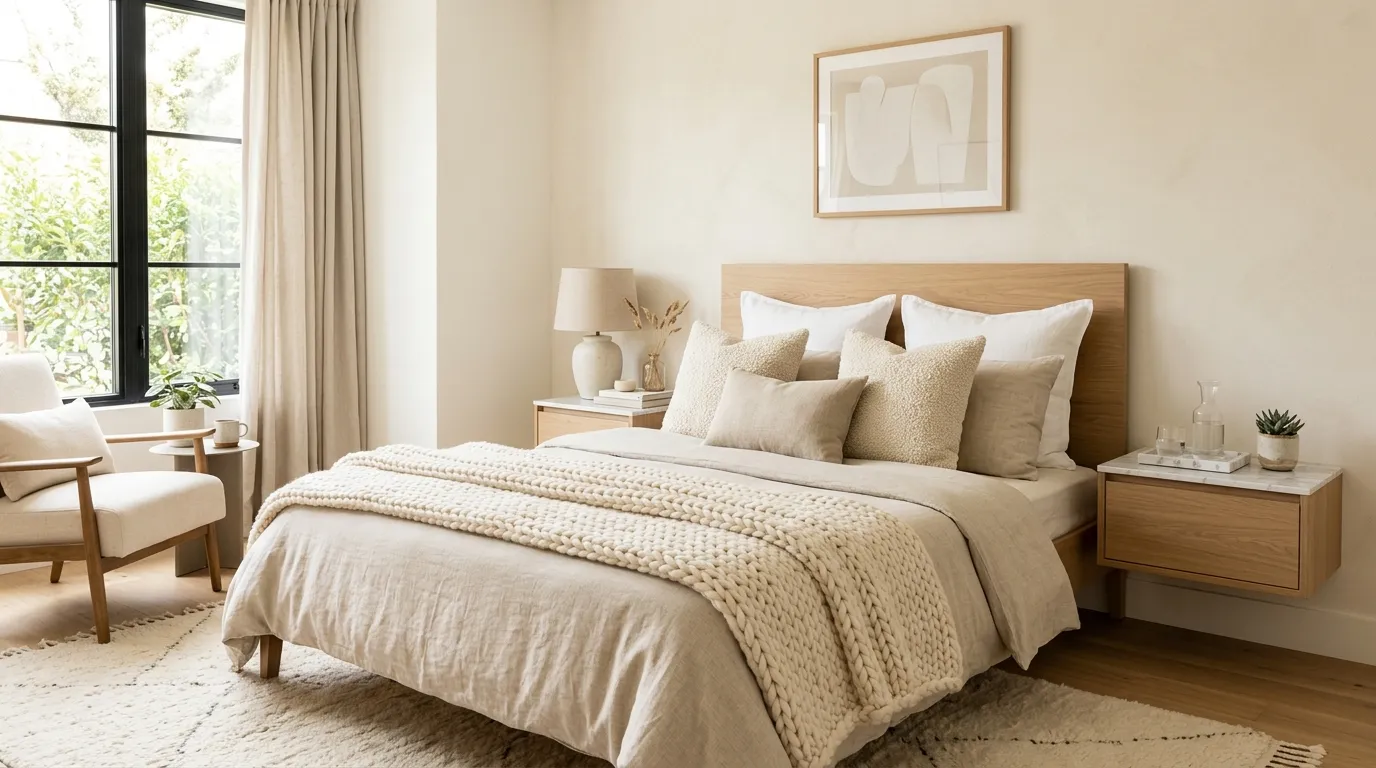 modern bedroom aesthetic ideas Mixed Textures