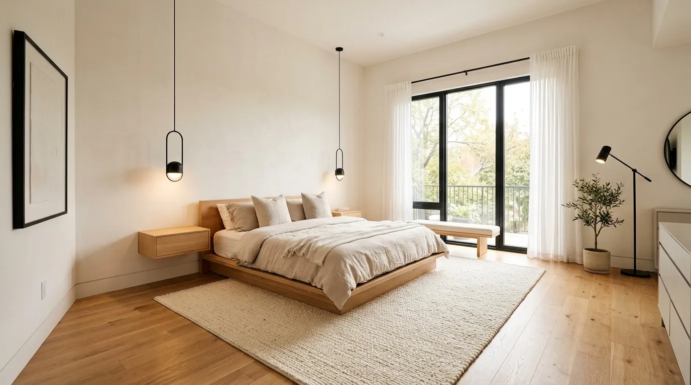 modern bedroom aesthetic ideas Oversized Area Rug