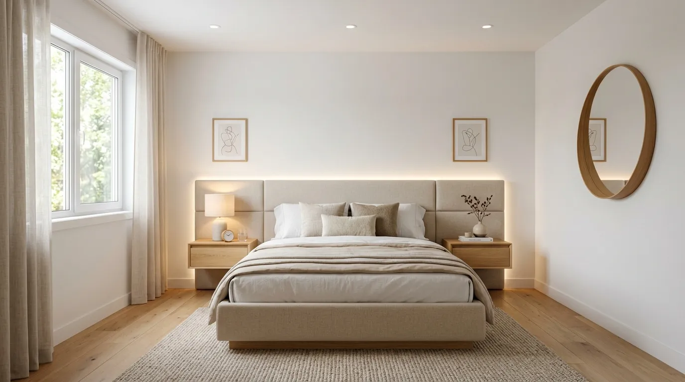 modern bedroom aesthetic ideas Warm LED Lighting