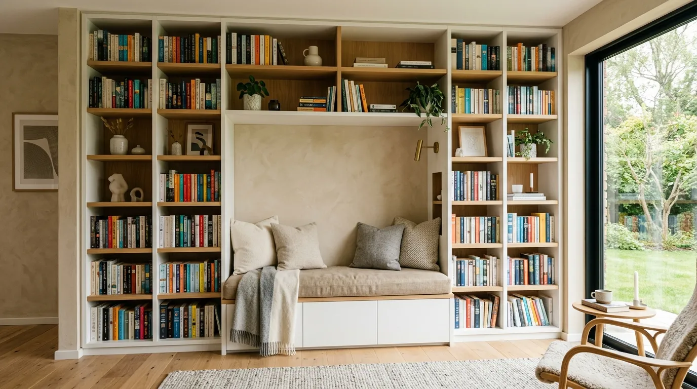 modern bookshelf ideas Built-In Reading Wall