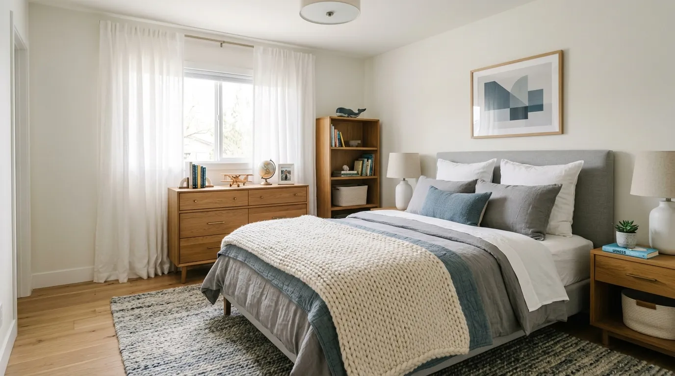 modern boys room decor ideas Textured Bedding