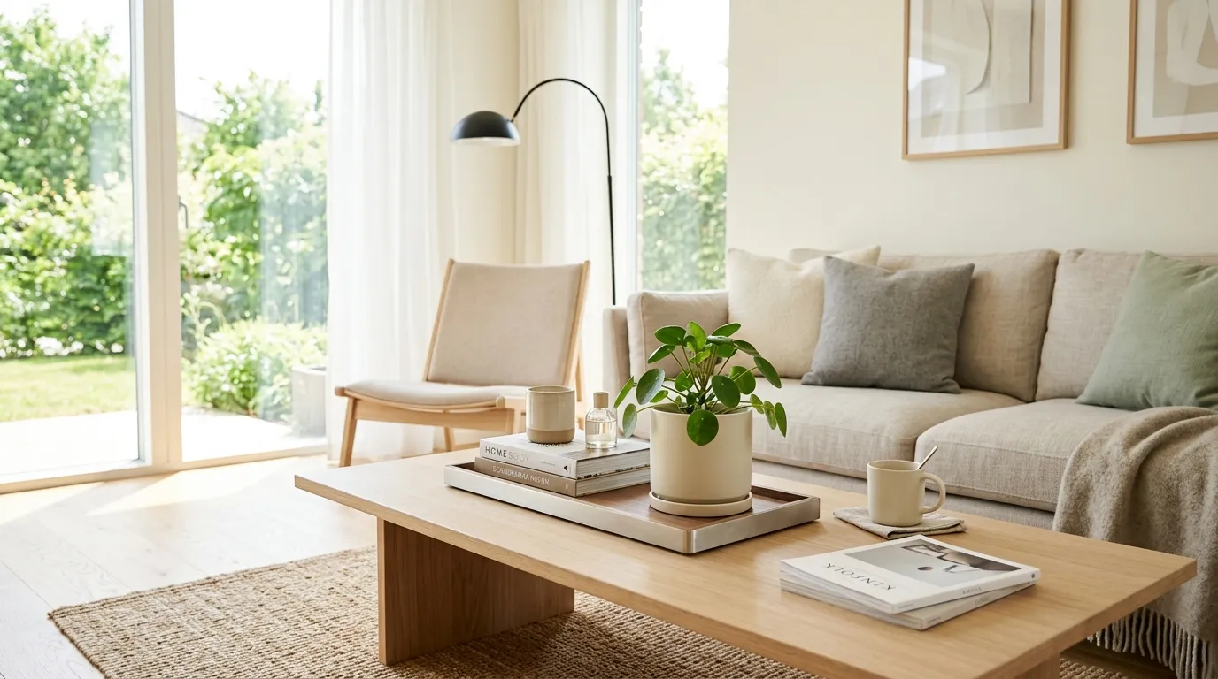 modern coffee table decor ideas Fresh Greenery Accent