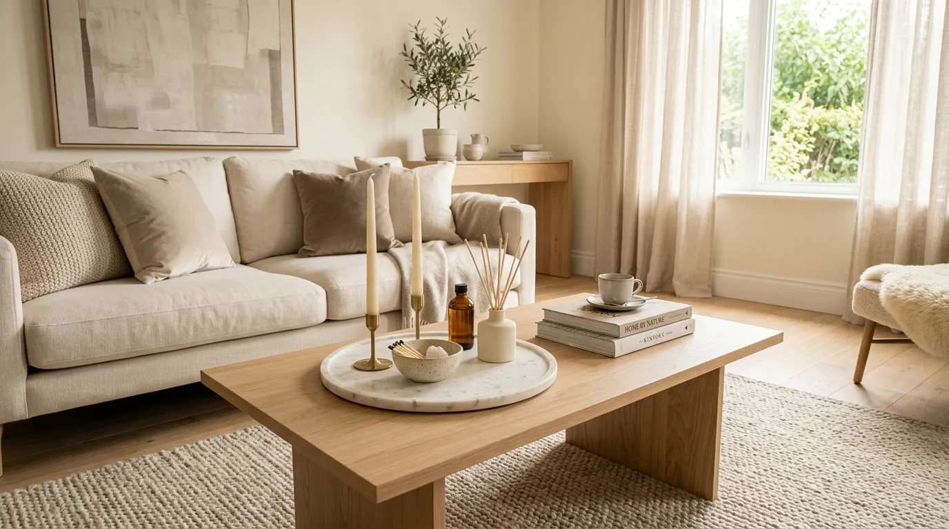 modern coffee table decor ideas Marble Tray Display