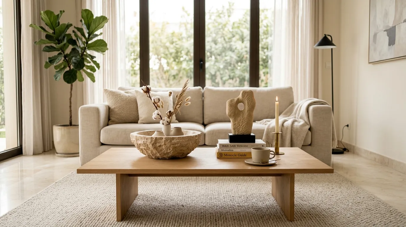 modern coffee table decor ideas Natural Stone Details
