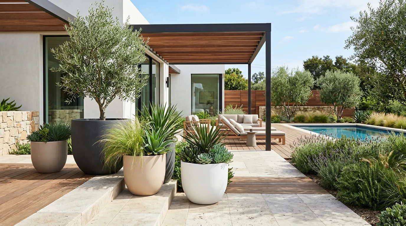 modern garden decor ideas Sculptural Planters