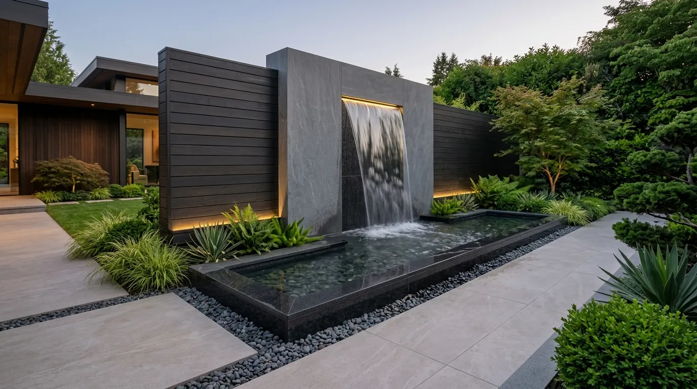 modern garden decor ideas Water Feature Wall