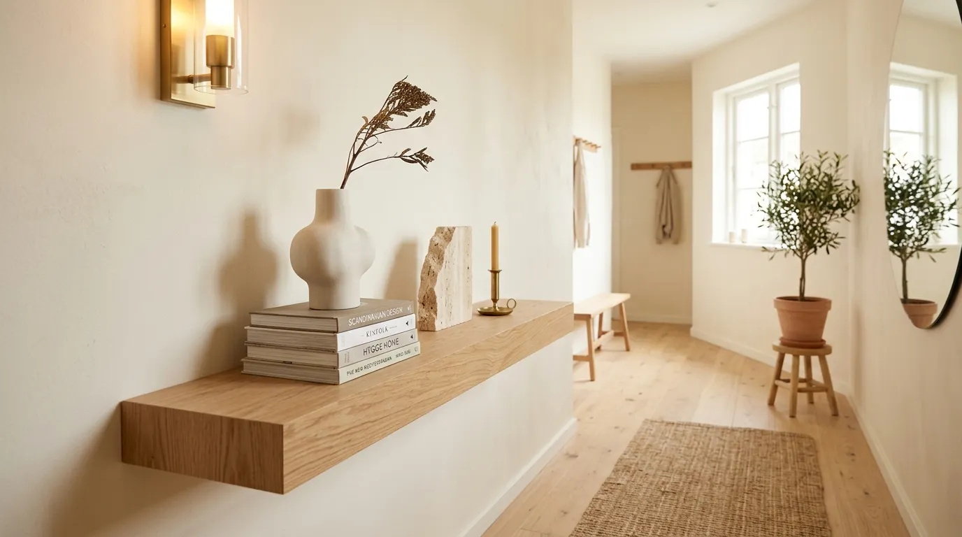 modern hallway decor ideas Minimal Decorative Accents