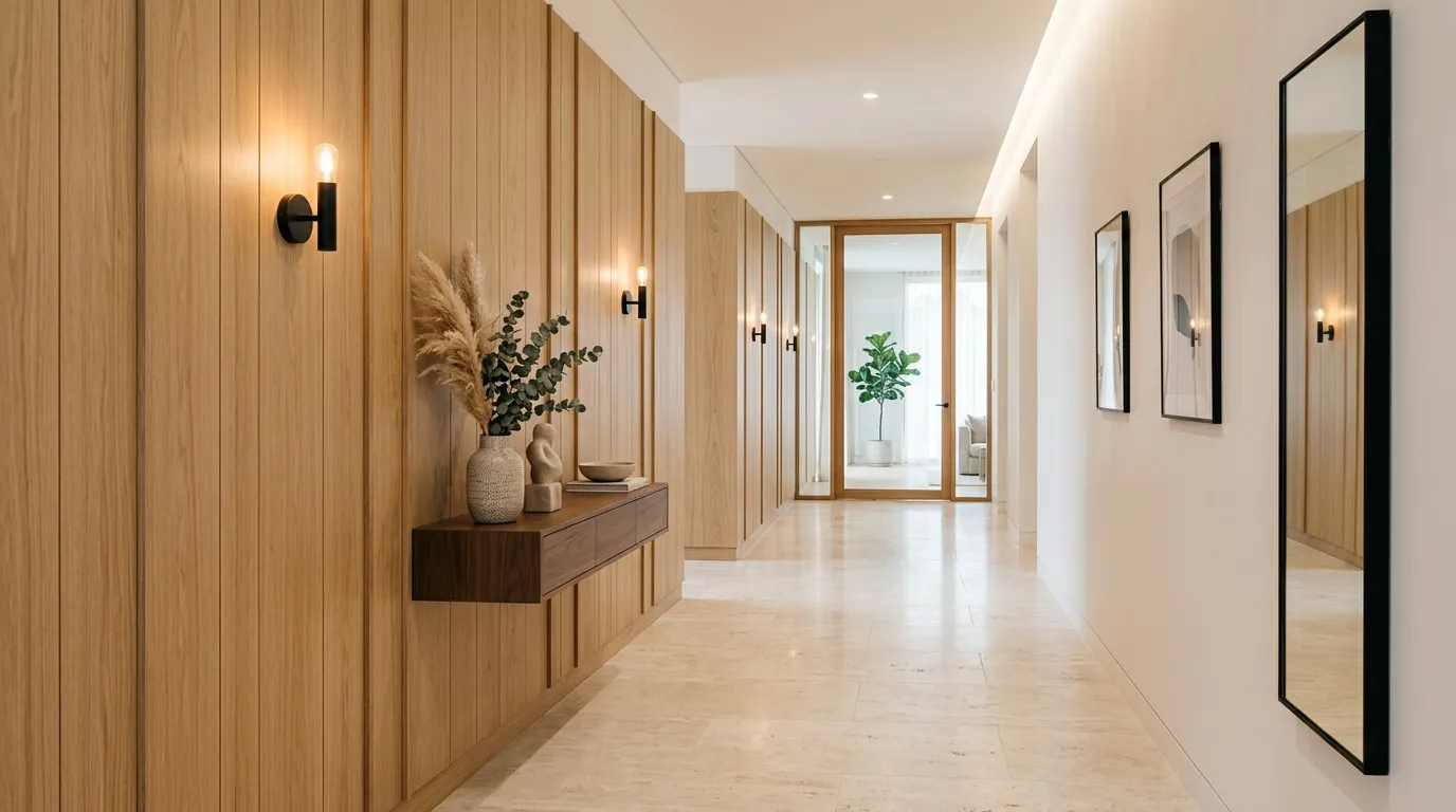 modern hallway decor ideas Vertical Wall Panels