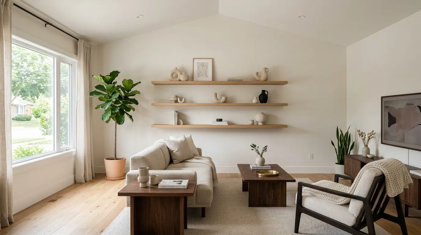 modern organic living room Minimal Decor