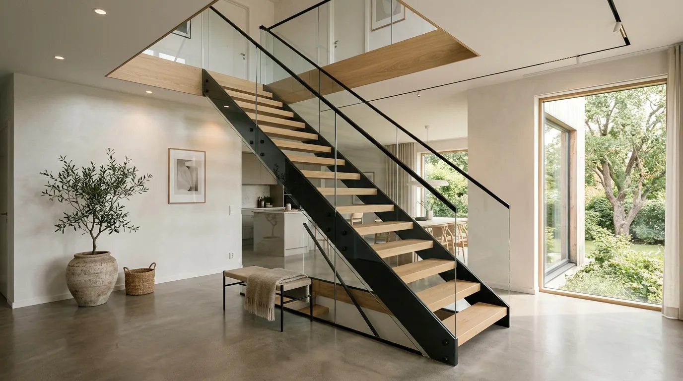 modern stair ideas Black Metal Frames