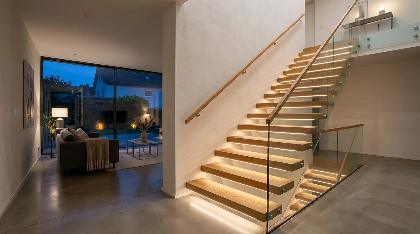 modern stair ideas LED Step Lighting