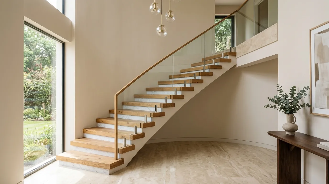 modern stair ideas Marble Stair Risers