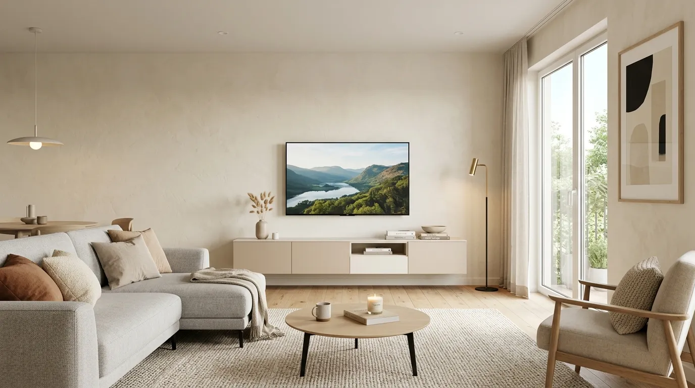 modern tv stand ideas for living room Neutral Colour Palette