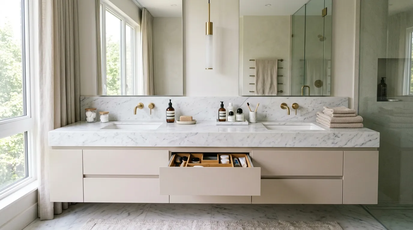 modern vanity ideas Integrated Storage