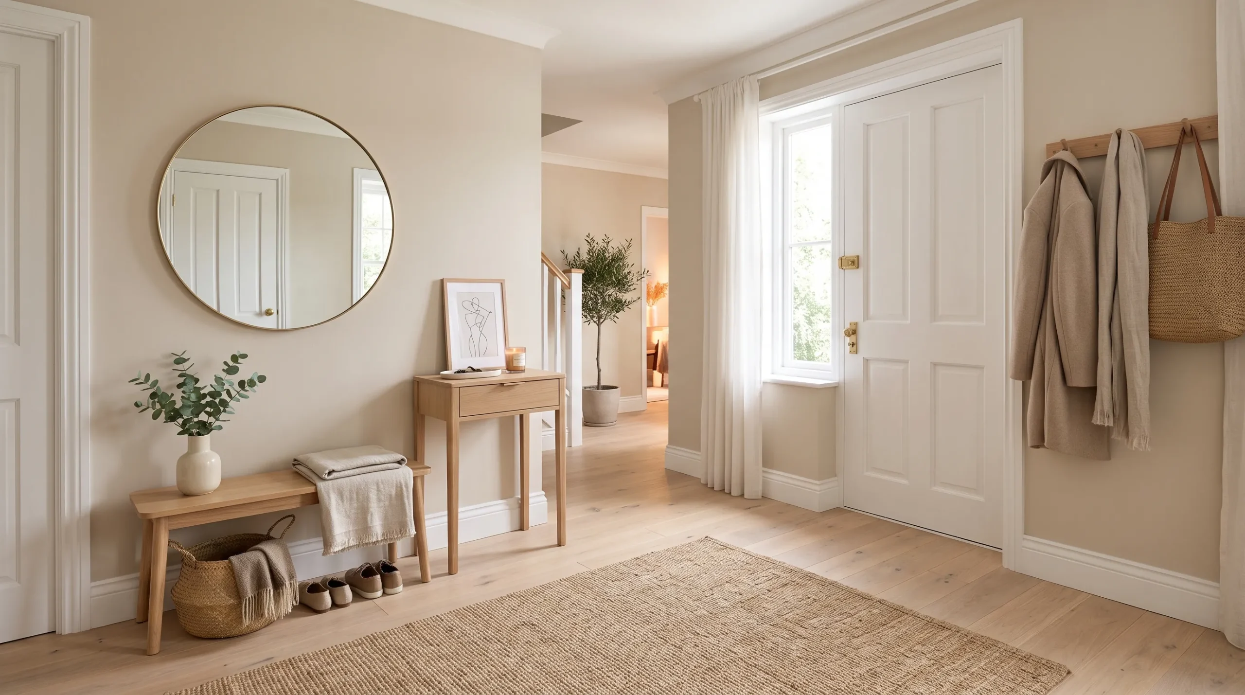 narrow entryway decor Neutral Color Palette