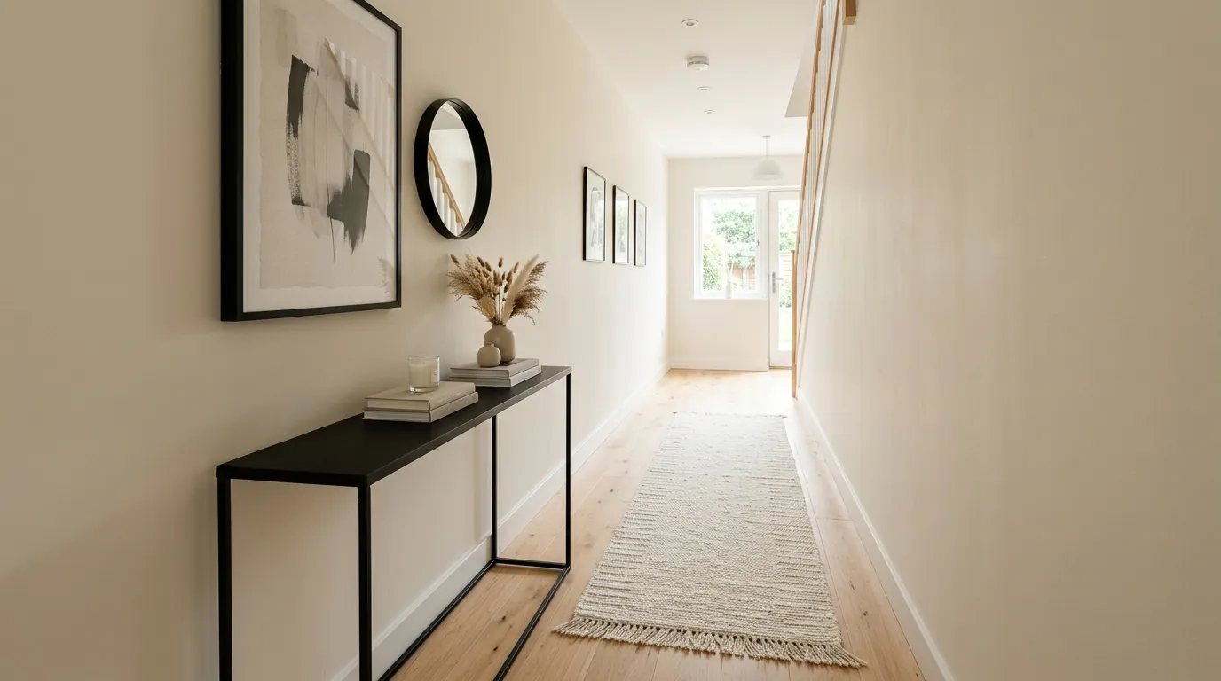 narrow entryway decor Textured Runner Rug