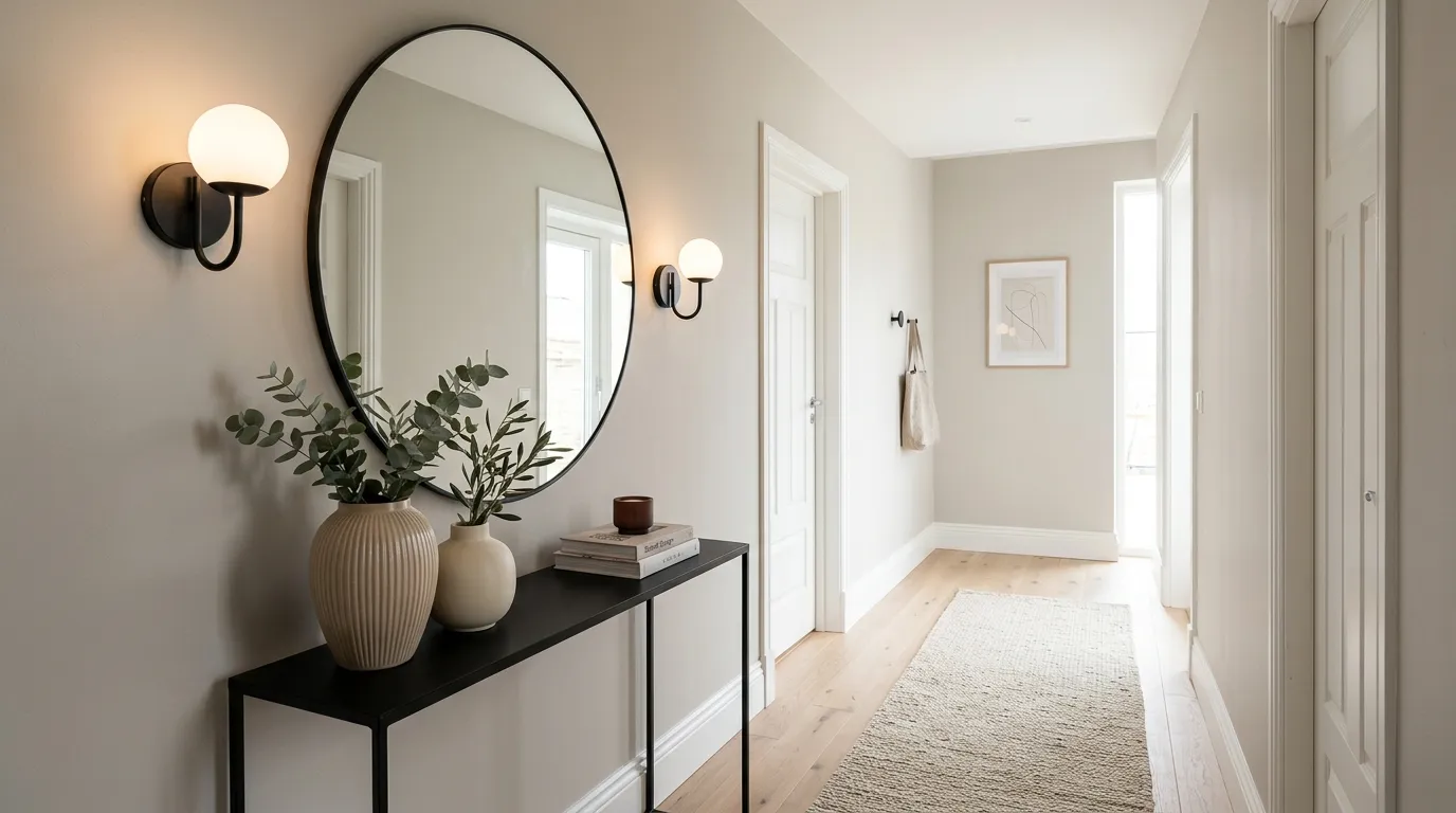 narrow hallway decor ideas Statement Mirror