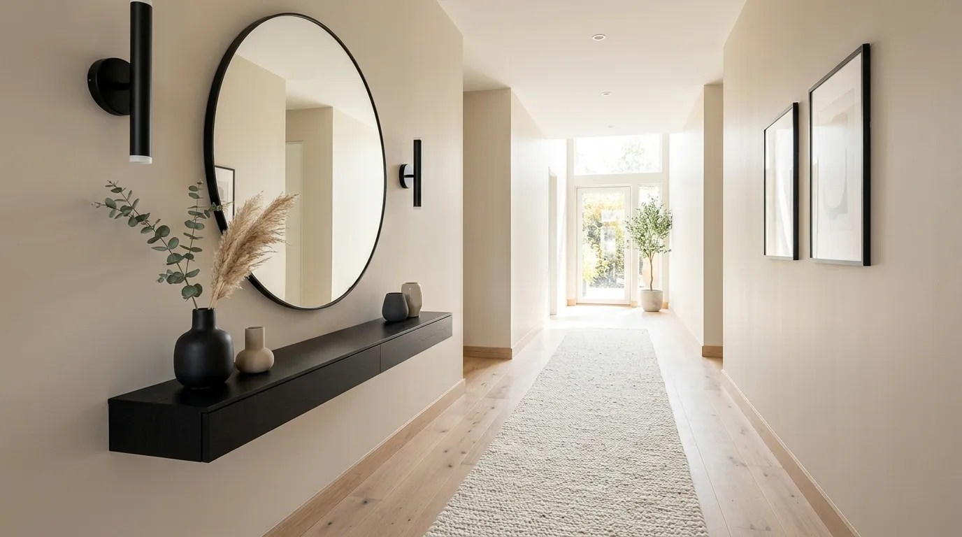 narrow hallway decor ideas Textured Runner