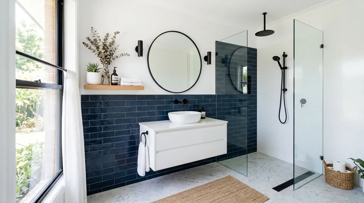 navy accent tiles