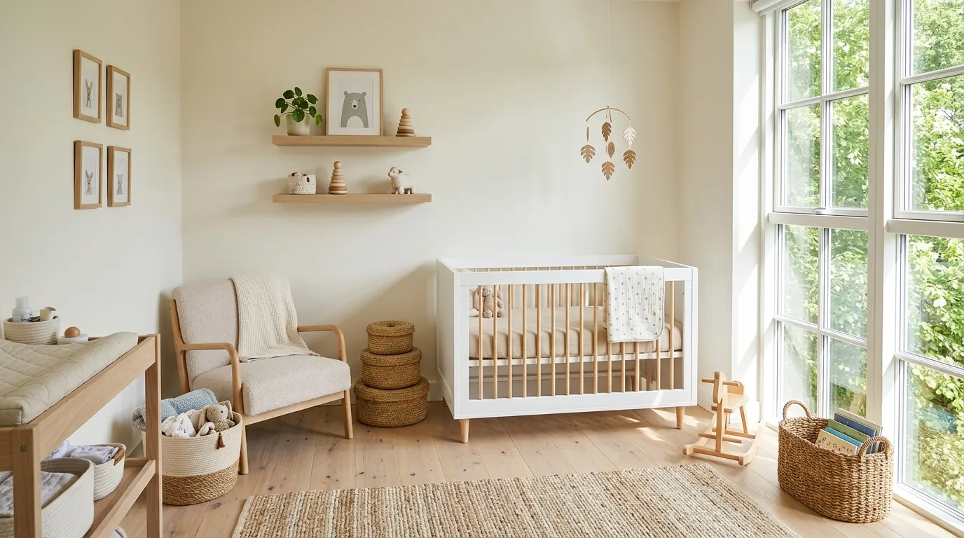 neutral nursery decor ideas Light Wood Accents